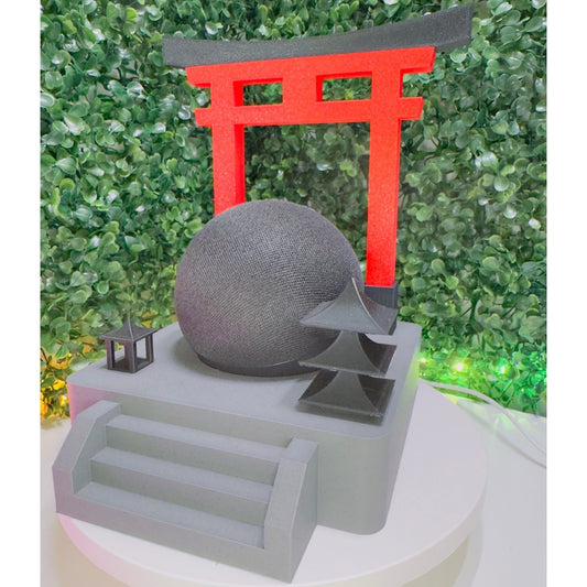 Stand decorativo para Alexa Echo Dot – Estilo templo japonês