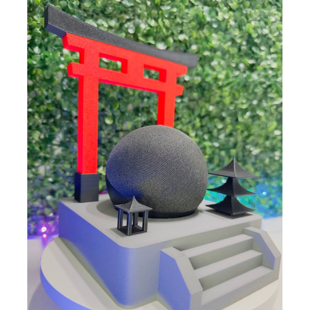 Stand decorativo para Alexa Echo Dot – Estilo templo japonês
